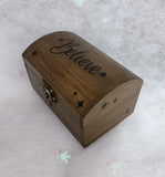 Christmas Magical Jingle Bell Decoration in a rustic wooden box