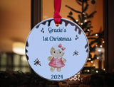 A babies 1st Christmas gingerbread ceramic or MDF decoration.
