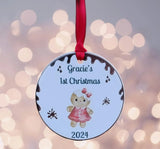 A babies 1st Christmas gingerbread ceramic or MDF decoration.