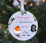 A beautiful Robin Memorial Christmas tree Decoration
