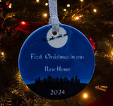 A first Christmas in our new home Christmas tree decoration.