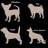 A beautiful wooden dog Christmas tree decorations (Various breeds available)