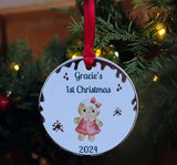 A babies 1st Christmas gingerbread ceramic or MDF decoration.