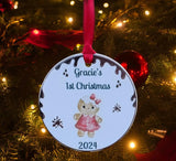 A babies 1st Christmas gingerbread ceramic or MDF decoration.