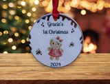 A babies 1st Christmas gingerbread ceramic or MDF decoration.