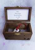 Christmas Magical Jingle Bell Decoration in a rustic wooden box