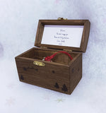 Christmas Magical Jingle Bell Decoration in a rustic wooden box