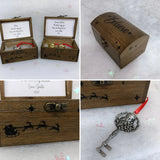 Christmas Magical Jingle Bell Decoration in a rustic wooden box