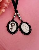 Double Black Bouquet Photo Charm.