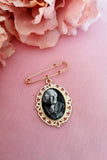 Rose Gold Coloured Groom Memory Photo Lapel Pin.
