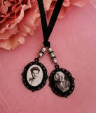 Double Black Bouquet Photo Charm.