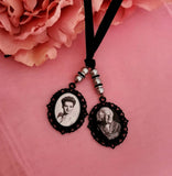 Double Black Bouquet Photo Charm.
