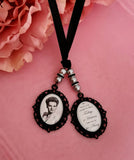 Double Black Bouquet Photo Charm.