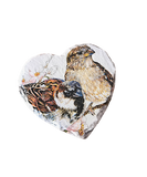 Set of 4 Slate Sparrow Decoupaged Coasters