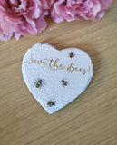 Set of 4 Slate Bee Decoupaged Coasters