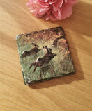 Set of 4 Slate Rabbit Decoupaged Coasters