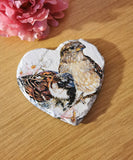 Set of 4 Slate Sparrow Decoupaged Coasters