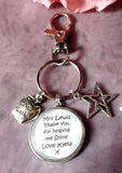 Teacher Thank You for Helping me Shine Keyring Gift,