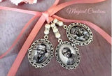 Triple Silver Coloured Bouquet Photo Charm