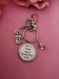Motorbike Guardian Angel Biker Keyring