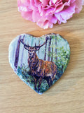 Set of 4 Slate Stag Decoupaged Coasters