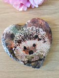 Set of 4 Slate Hedgehog Decoupaged Coasters
