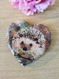 Set of 4 Slate Hedgehog Decoupaged Coasters
