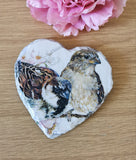 Set of 4 Slate Sparrow Decoupaged Coasters