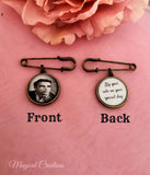 Double Sided Antique Bronze 20mm Photo Memory Lapel Pin.