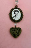 Single Antique Bronze Coloured Bouquet Photo Charm.