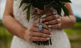Single Oval Silver Photo Bouquet Charm.
