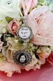 Single Bouquet Photo Charm With a Verse Charm.