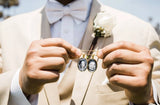 Gold Coloured Oval Photo Boutonniere Lapel Pin.