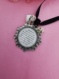 Bridal Party Gothic, Halloween Something Old Keepsake Charm with Skull.