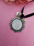Bridal Party Gothic, Halloween Something Old Keepsake Charm with Skull.