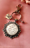 Sister Forever Keepsake Charm on a Keyring Clasp.