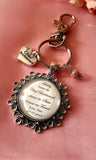 Sister Forever Keepsake Charm on a Keyring Clasp.