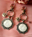Sister Forever Keepsake Charm on a Keyring Clasp.
