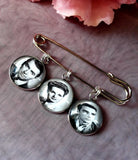 Groom Memory Photo Lapel Pin