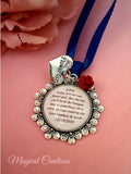 Bridal Party Personalised Something old Keepsake Charms with a Rose Bead