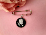 Groom Memory Photo Lapel Pin