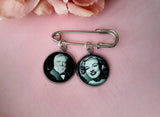 Groom Memory Photo Lapel Pin