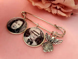Photo Memory Bride & Groom Bouquet or Lapel Pin