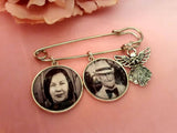 Photo Memory Bride & Groom Bouquet or Lapel Pin