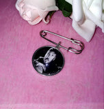Bride and Groom Photo Memory Lapel Pin