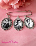 Groom Memory Photo Lapel Pin