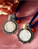 Bridal Party Personalised Something old Keepsake Charms with a Rose Bead