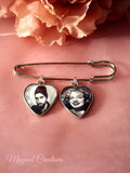 Groom Memory Heart Photo Lapel Pin