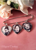 Groom Memory Heart Photo Lapel Pin