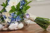 Single Silver Coloured Bouquet Photo Charm.